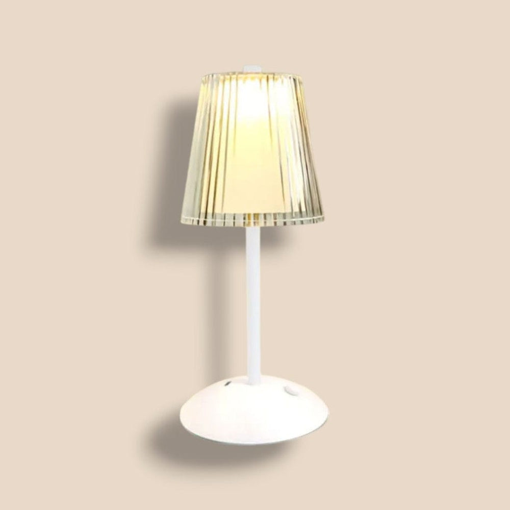 Blanc Lampe à Poser Avec Abat-Jour Transparent | maisondesluminaires
