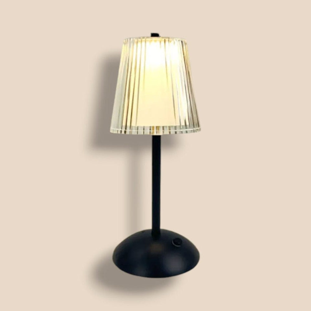 Noir Lampe à Poser Avec Abat-Jour Transparent | maisondesluminaires