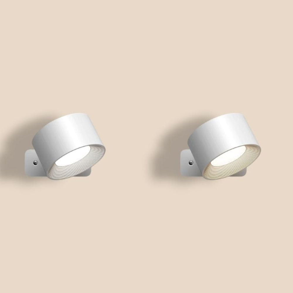 Blanc - 2 Pièces Lampe de Chevet Murale (Rotation 360°) | maisondesluminaires
