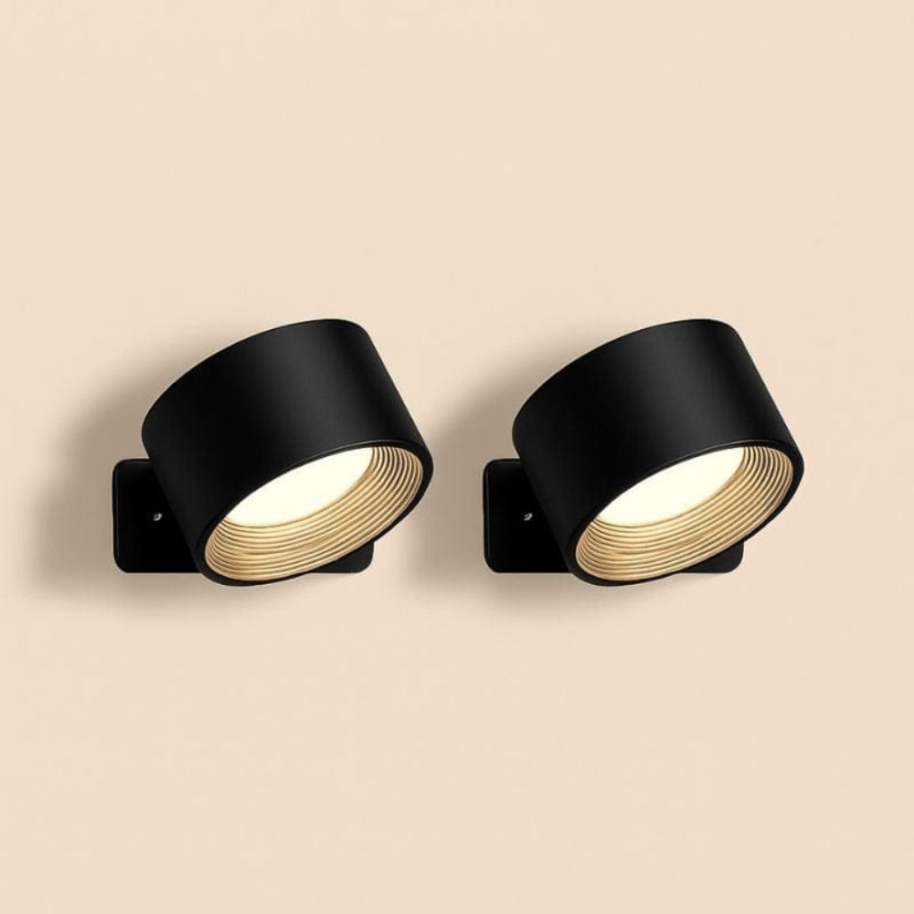 Noir - 2 Pièces Lampe de Chevet Murale (Rotation 360°) | maisondesluminaires