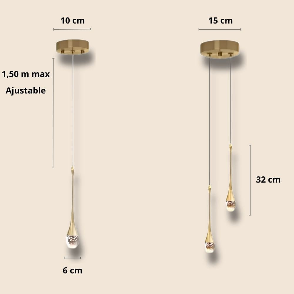 Plafonnier | Le Duo Goutte D'Eau | maisondesluminaires