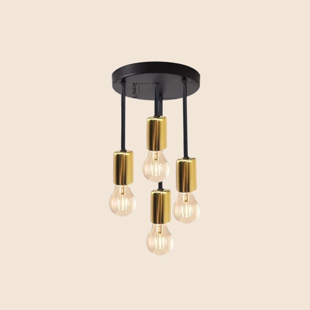 Plafonnier | Le Quattuor (Or et Noir) | maisondesluminaires