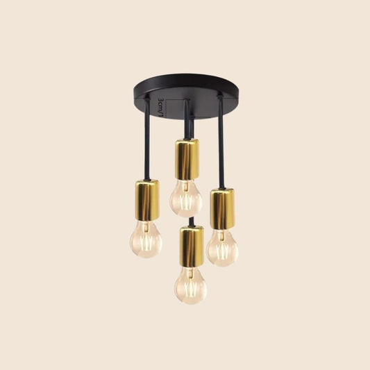 Plafonnier | Le Quattuor (Or et Noir) | maisondesluminaires